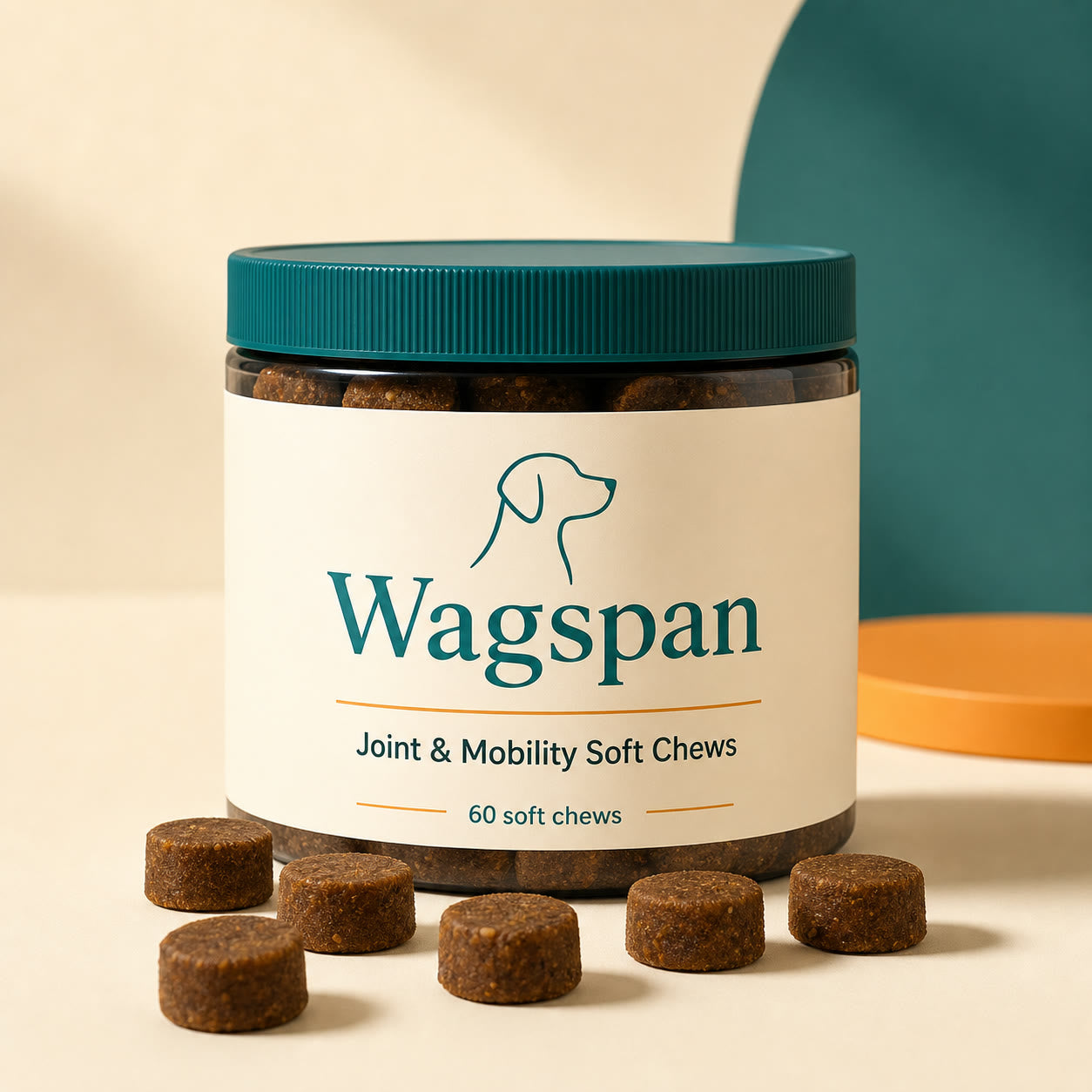 Wagspan Joint and Mobility Soft Chews, 60 chews per jar